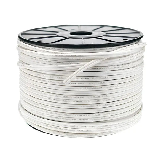 Wire Zipcord 18 Gauge SPT1 1000’ White - Christmas Light Installation Accessories
