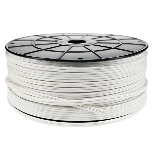 Wire Zipcord 18 Gauge SPT2 250’ White - Christmas Light Installation Accessories