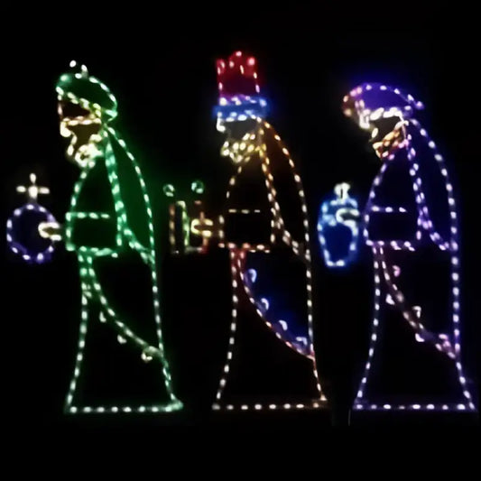 Wise Men Large 3 Piece Color Lights - Wireframes Displays and Yard Art