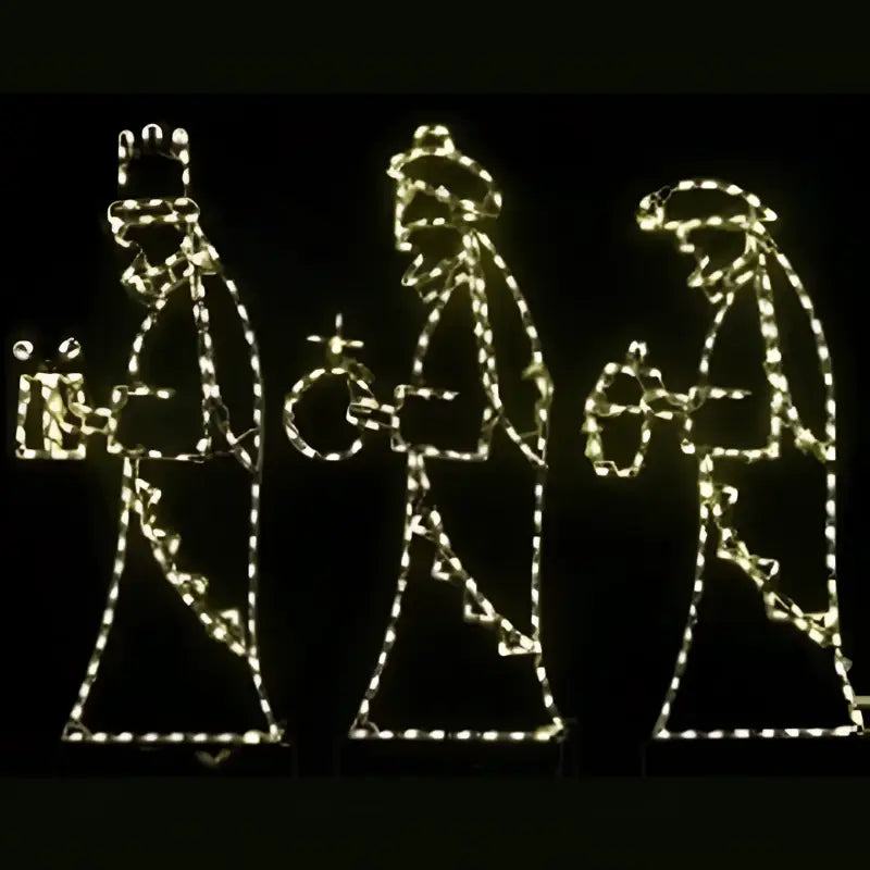 Wise Men Large 3 Piece Warm White Lights - Wireframes Displays and Yard Art