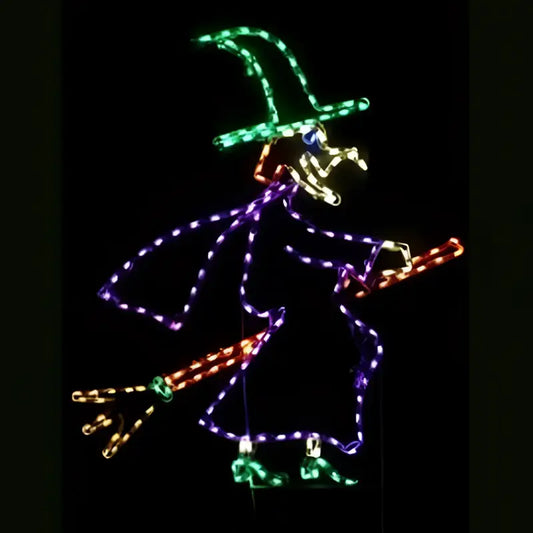 Witch on Broom - Wireframes Displays and Yard Art