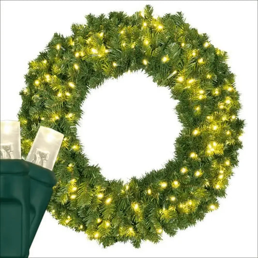 Wreath 36’’ Sequoia Fir Pre-Lit LED Warm White - Christmas Decorations