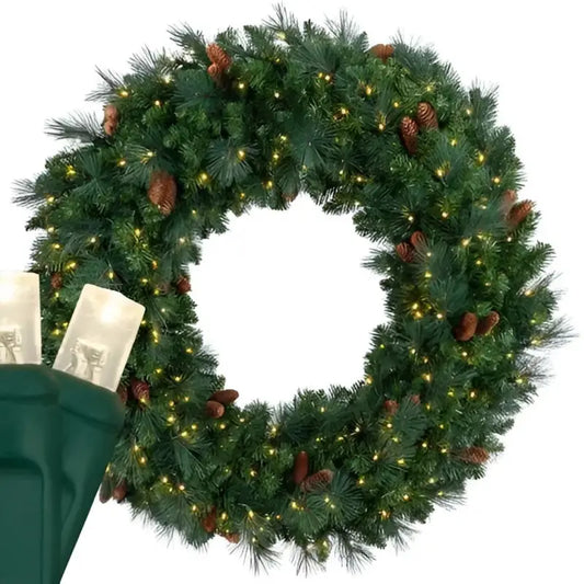 Wreath 48’’ Mixed Noble Pre-lit LED Warm White - Christmas Decorations