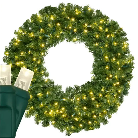 Wreath 48’’ Olympia Pine Pre-Lit LED Warm White - Christmas Decorations